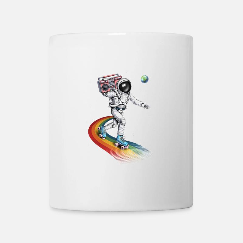 Astronaut Rollschuhlaufen - Tasse - Weiß