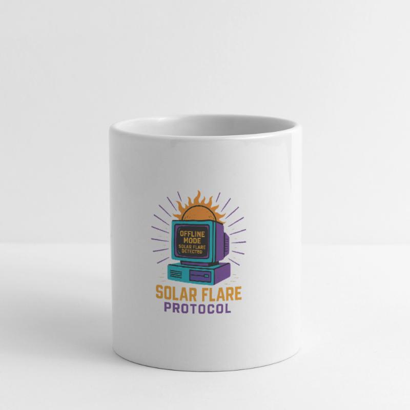 Retro Tech Solar Flare Protocol Tee Mug