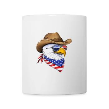 Pygargue à tête blanche américain Cowboy - Mug blanc - blanc - Devant