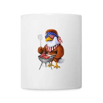 American Bald Eagle Barbecue - Mug blanc - blanc - Devant