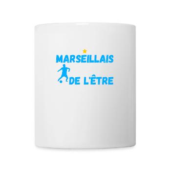 Marseillais et Fier de l'être supporter marseillai - Mug blanc - blanc - Devant
