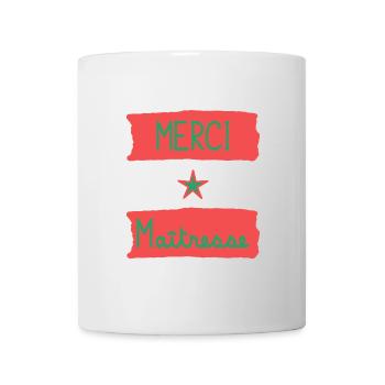 MAÎTRESSE. MERCI. MERCI MAÎTRESSE - Mug blanc - blanc - Devant