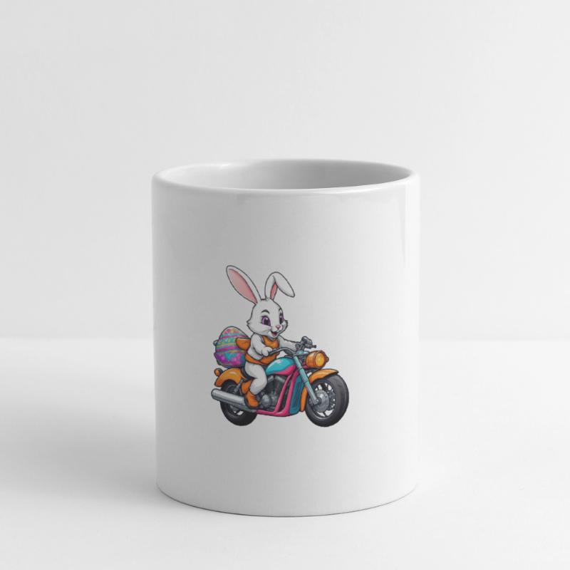 Cool Easter Bunny on Motorcycle Biker Bunny Mug
