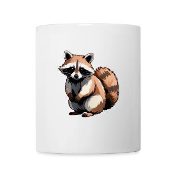 Waschbär - Cute Animal Sticker - Tasse - Weiß - Vorne