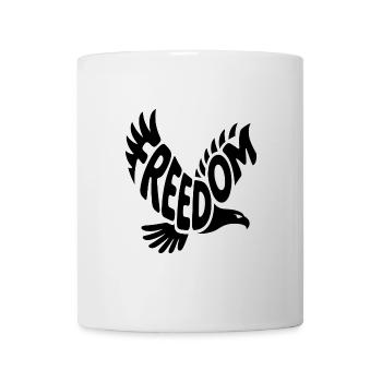 Freedom - Cool Bald Eagle Logo - Mug - white - Front