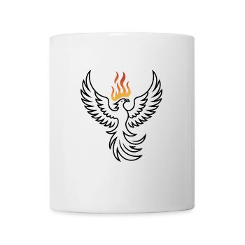 Phoenix - Cooles Fantasy-Logo - Tasse - Weiß - Vorne