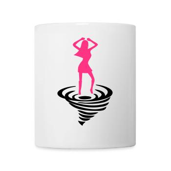 Dancing woman on tornado - Mug - white - Front