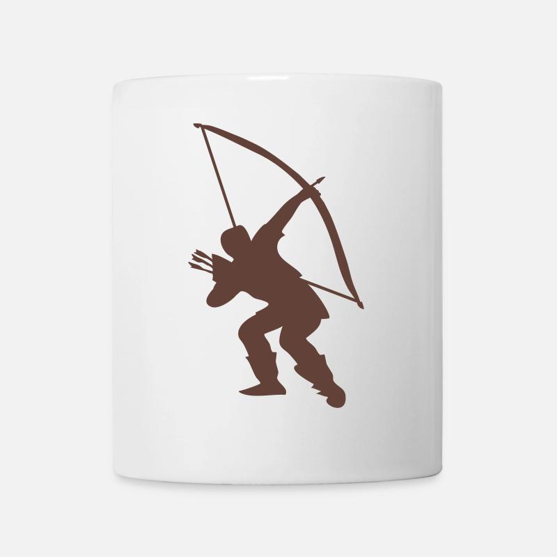Archery longbow medieval design - Tasse - Weiß