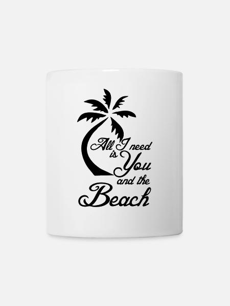 Beach Ferien Strand Urlaub Spruch Geschenk - Tasse - Weiß