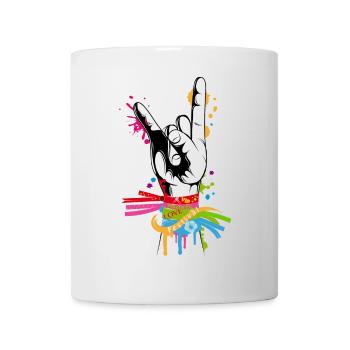 Hand with festival wristband - Mug - white - Front