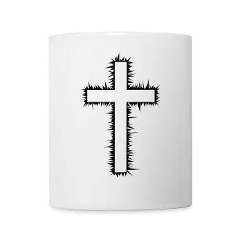 Croix (V) - Mug blanc - blanc - Devant