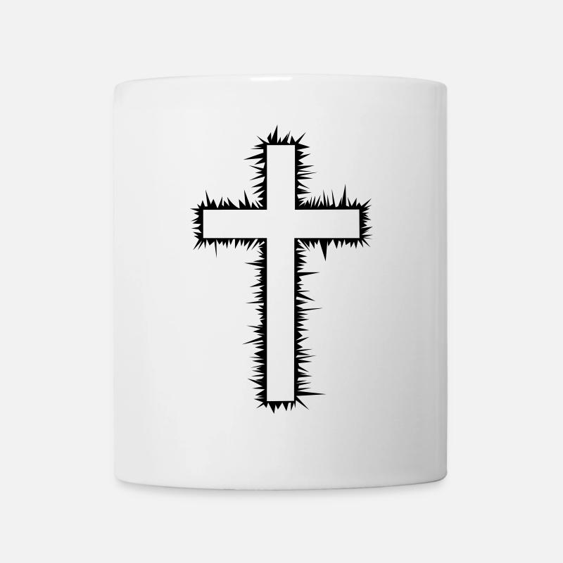 Kreuz (V) - Tasse - Weiß