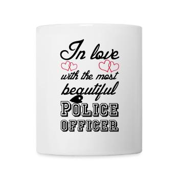 In love - Police Polizei, Liebe, Sprüche, Geschenk - Mug - white - Front