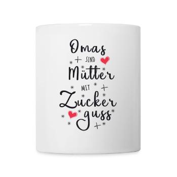 Omas sind Mütter mit Zuckerguss - Oma Geschenk - Tasse - Weiß - Vorne