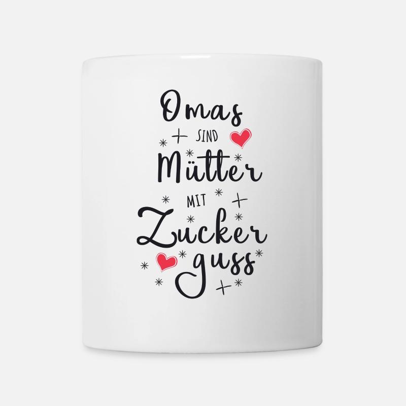 Omas sind Mütter mit Zuckerguss - Oma Geschenk - Tasse - Weiß