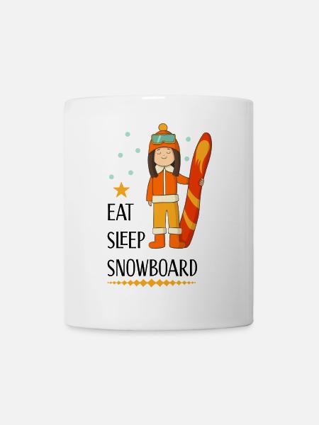 Snowboard - Tasse - Weiß