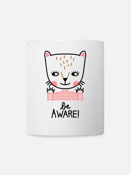 be aware - Tasse - Weiß