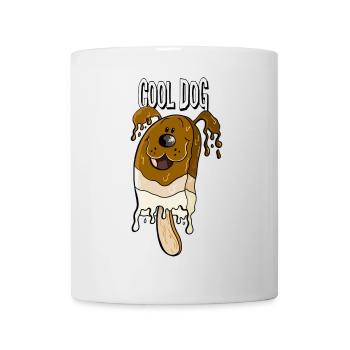 Cool Dog - Chocolate Ice Cream - Dog - Gift - Mug - white - Front