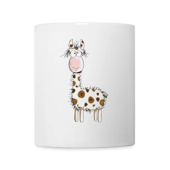 Crazy Lama - Llamas - Alpaca - Comic - Gift - Mug - white - Front