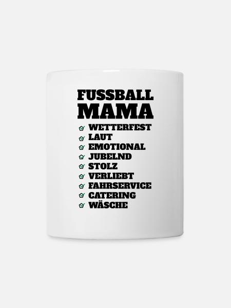 Fussball Mama Check Liste - Tasse - Weiß