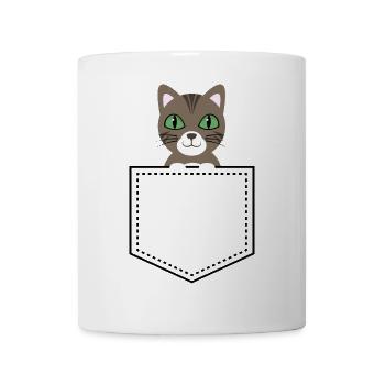 Taschentier cat brown mackerel - Mug - white - Front