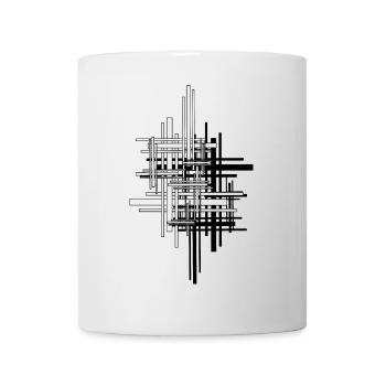 Linien - Tasse - Weiß - Vorne