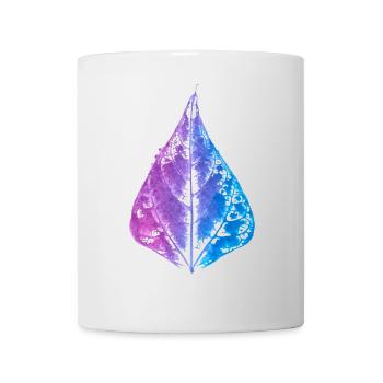 Bohnenblatt bunt Farbe Geschenk - Tasse - Weiß - Vorne