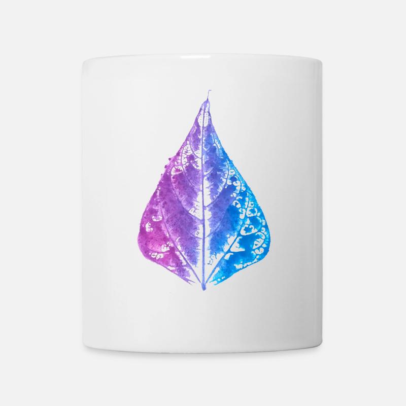 Cadeau de couleur coloré de feuille de haricot - Mug blanc - blanc