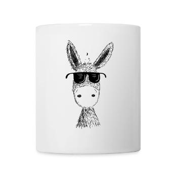 Cool donkey with sunglasses I Muli I gift - Mug - white - Front