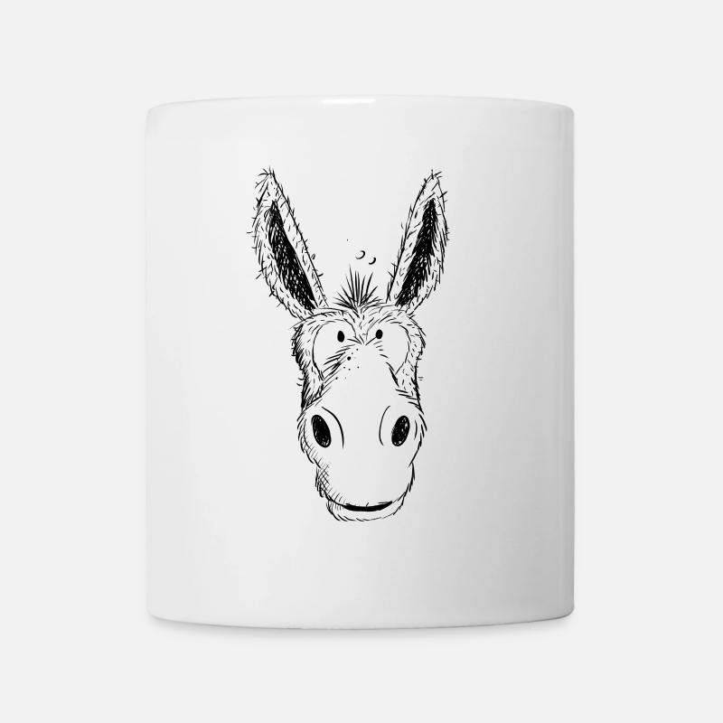Donkey Is Happy I Donkey Head Comic I IA - Mug - white