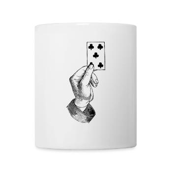 Main avec carte - Mug blanc - blanc - Devant