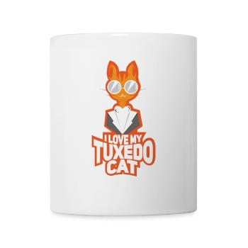 T-shirt Chats J'aime mon chat smoking - Mug blanc - blanc - Devant