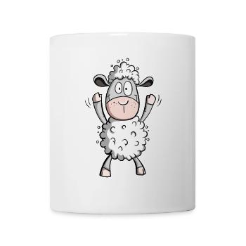 Happy Schaf I Schäfchen Lamm Geschenk Kinder - Tasse - Weiß - Vorne