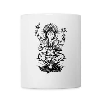 Ganesha- un dieu à tête d'éléphant - Mug blanc - blanc - Devant