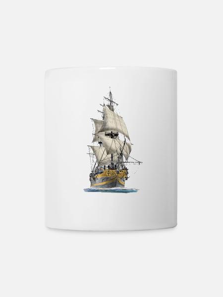 Segelschiff - Tasse - Weiß