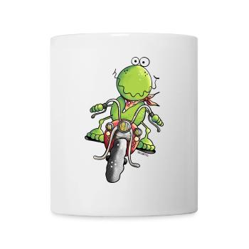 Moto Grenouille - Mug blanc - blanc - Devant