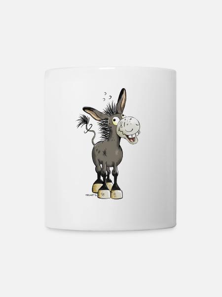 âne rire - Mug blanc - blanc