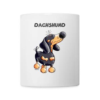 Knuffiger Dackel - Tasse - Weiß - Vorne