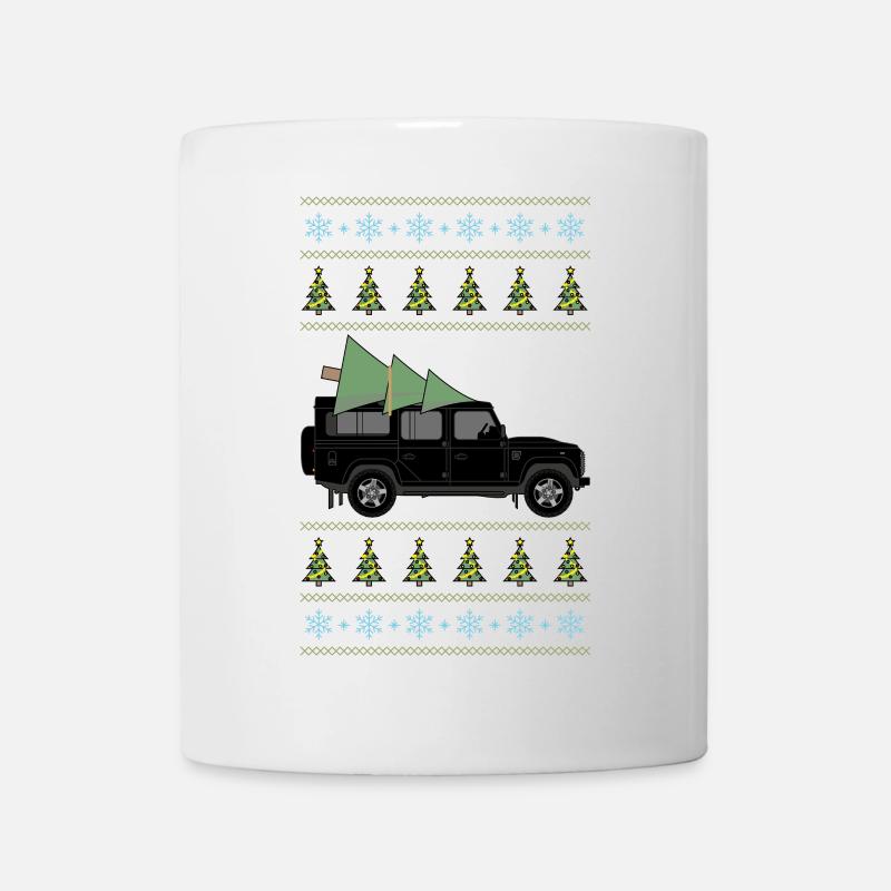 Defender 110 Black Christmas Light - Tasse - Weiß