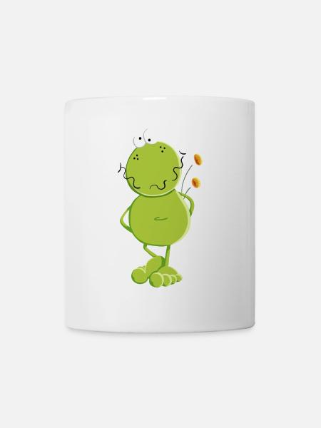 Frog with flowers - Mug - white