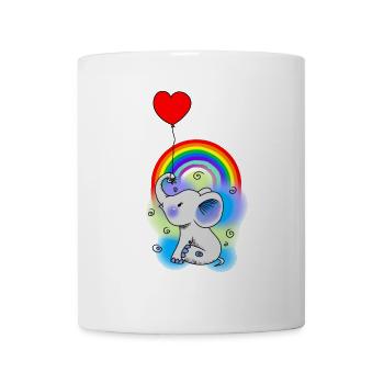 Ballon Baby Elefant Kinder Geburt Fantasy Geschenk - Tasse - Weiß - Vorne