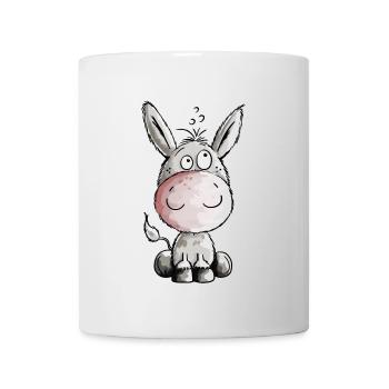 Kleiner Esel - Eselchen - Comic - Tiere - Tasse - Weiß - Vorne
