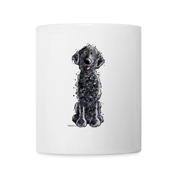 Süßer Curly Coated Retriever - Hund - Hunde - Tier - Tasse - Weiß - Vorne