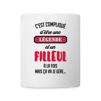 Parrain / Marraine / Filleule / Filleul / Baptême - Mug blanc - blanc - Devant