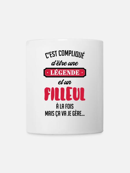 Parrain / Marraine / Filleule / Filleul / Baptême - Mug blanc - blanc