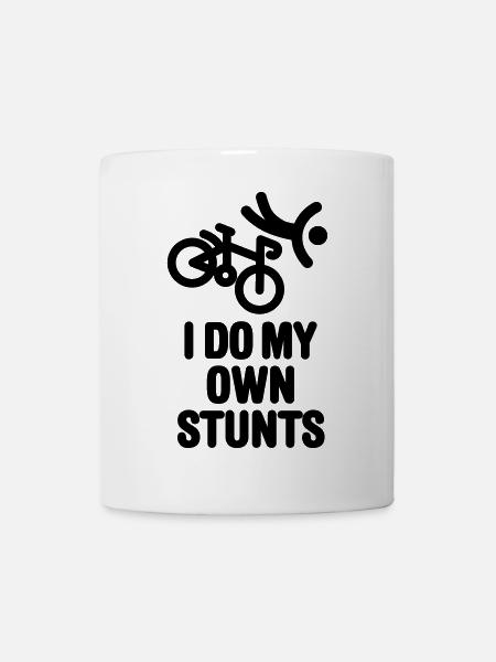 I do my own stunts - racing bicycle - Tasse - Weiß