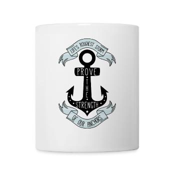 Puissance du symbole de l’ancre - Mug blanc - blanc - Devant