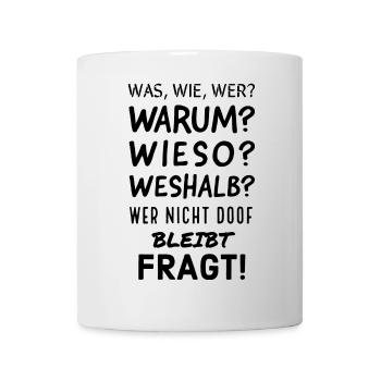 Abstrakter Farbverlauf mit geometrischen Formen - Tasse - Weiß - Vorne