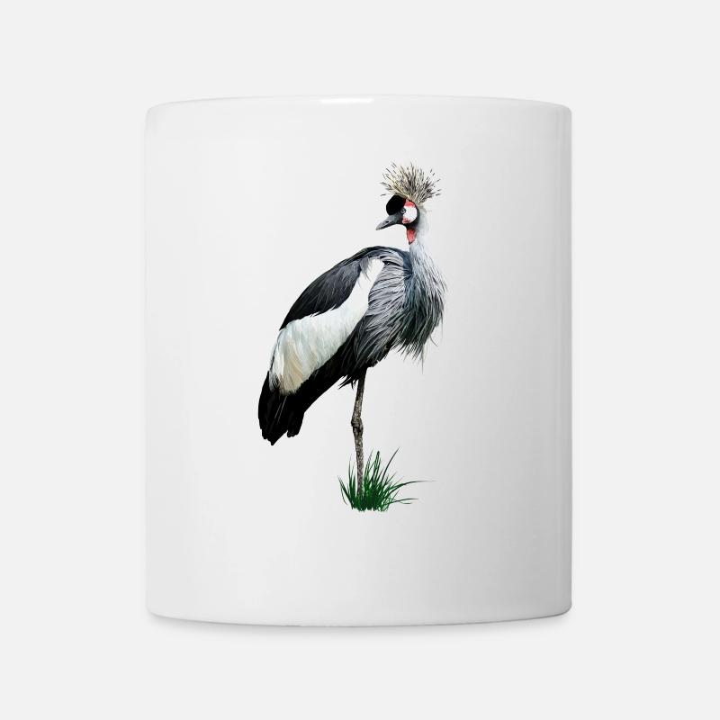 Kronenkranich - Tasse - Weiß