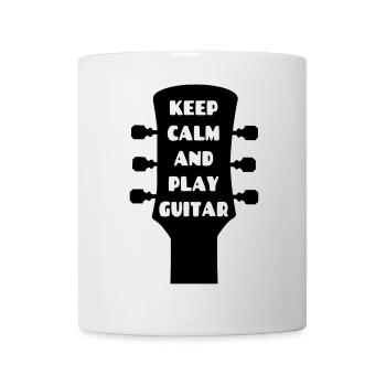 Stay calm! And play guitar musician # - Mug - white - Front